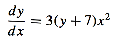 y' = 3(y+7)x^2